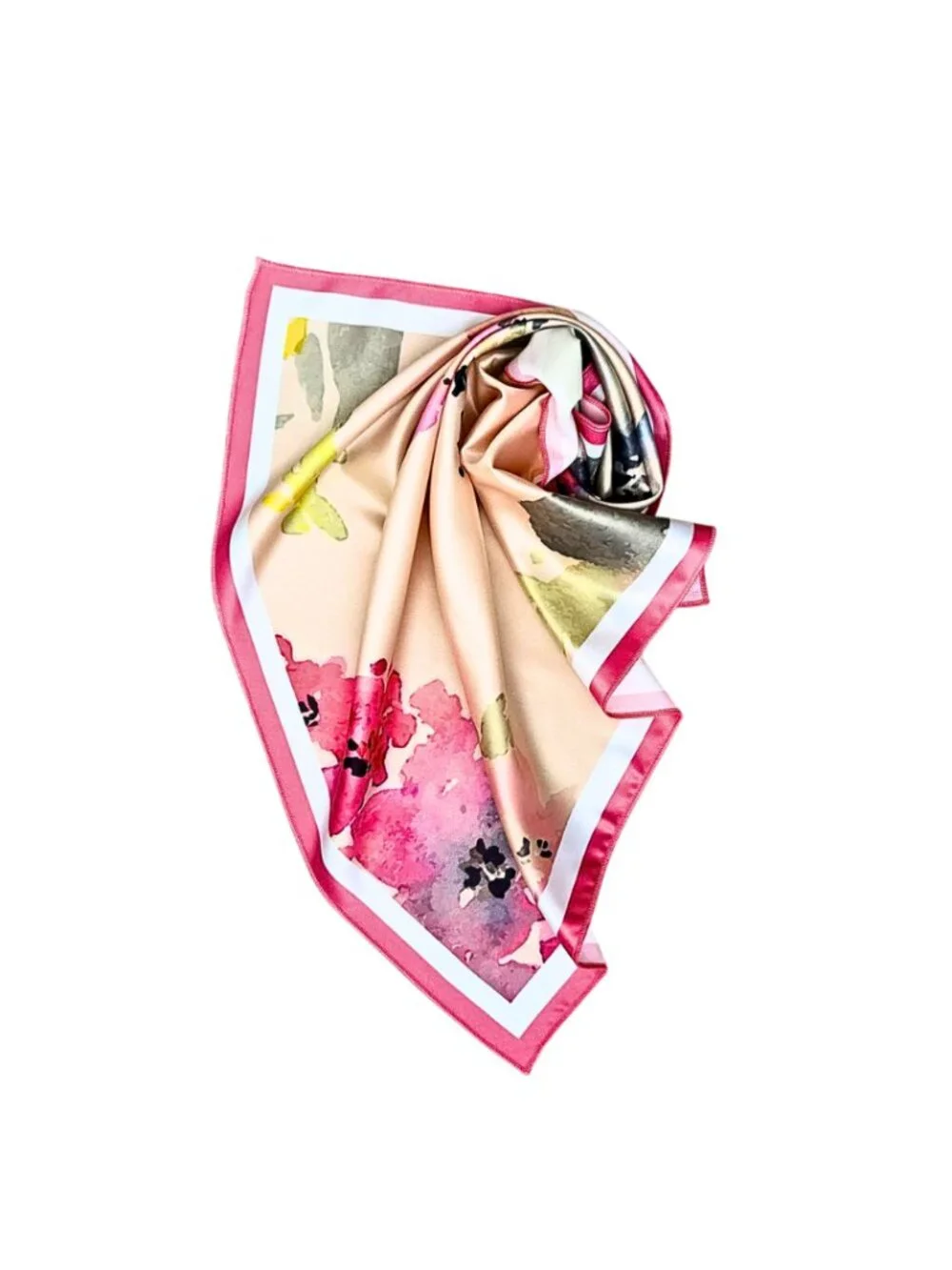 Watercolor Floral Square Scarf 48x48cm | Custom Design Bandana NWOT